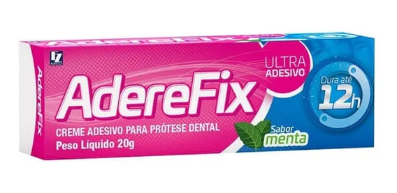 Imagem de Aderefix Creme Fixador Para Dentaduras Menta 12H 40g