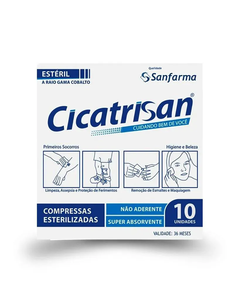 Imagem de Compressa Não Aderente de Gaze Cicatrisan com 10 Unidades
