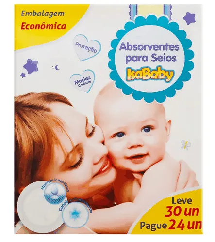 Imagem de Absorvente para Seios IsaBaby leve 30 pague 24