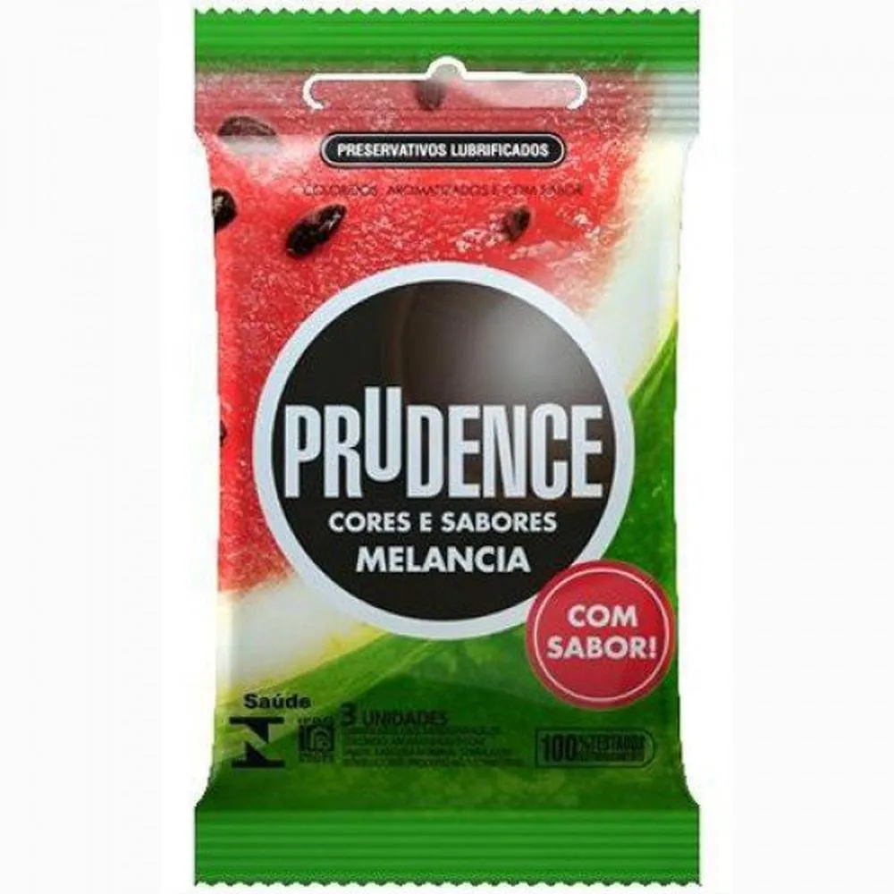 Imagem de Preservativos Prudence Sabor Melancia com 3 Unidades