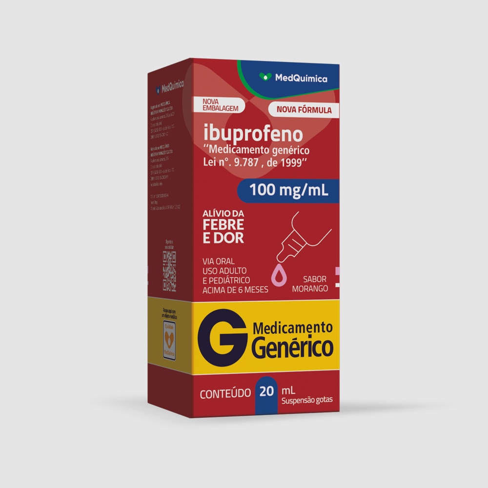 Imagem de Ibuprofeno 100mg/ml gotas 20ml Medquímica Genérico