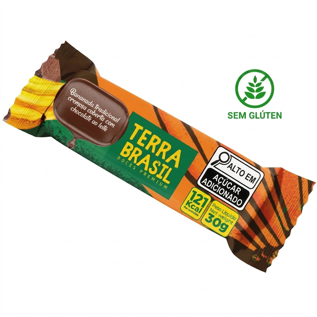 Imagem de Bananada Tradicional Cremosa Cobertura de Chocolate 30g