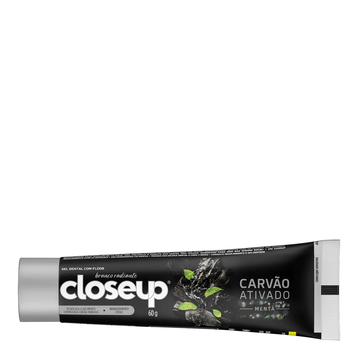 Imagem de Pasta de Dente Closeup Carvão Ativado Menta Branco Radiante 60g Gel