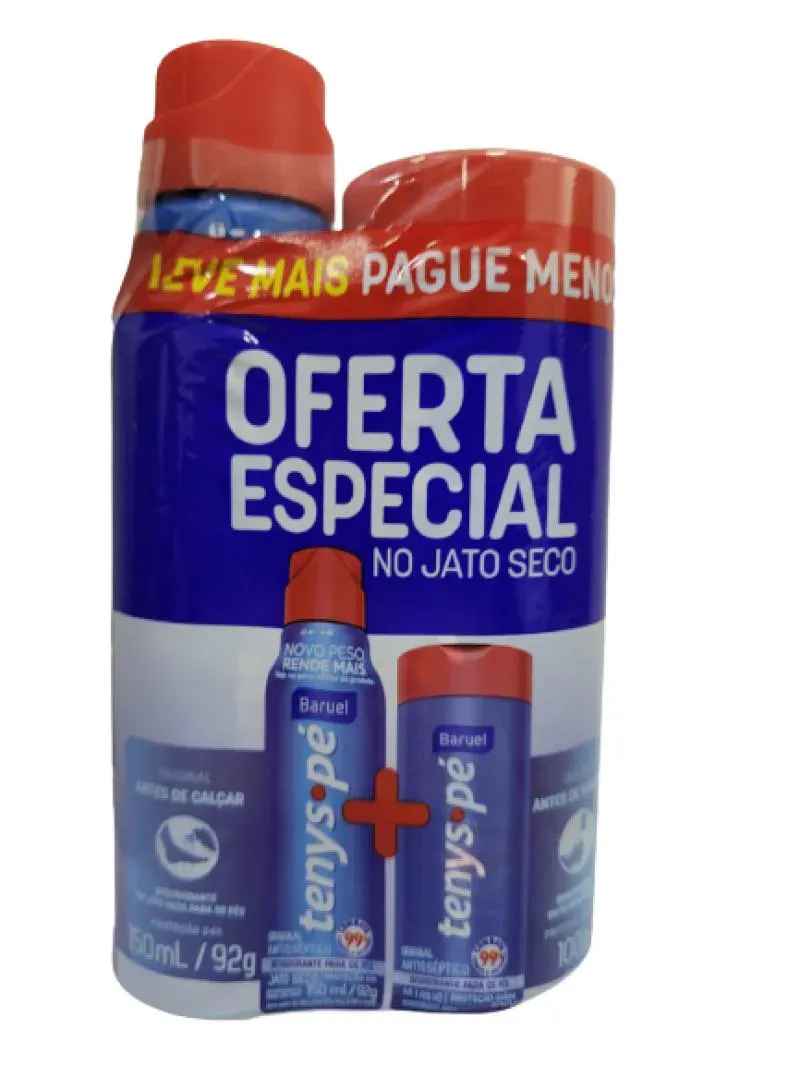Imagem de Kit Tenys Pe Baruel Original em Po 100g+aero Jato Seco 150ml/92g