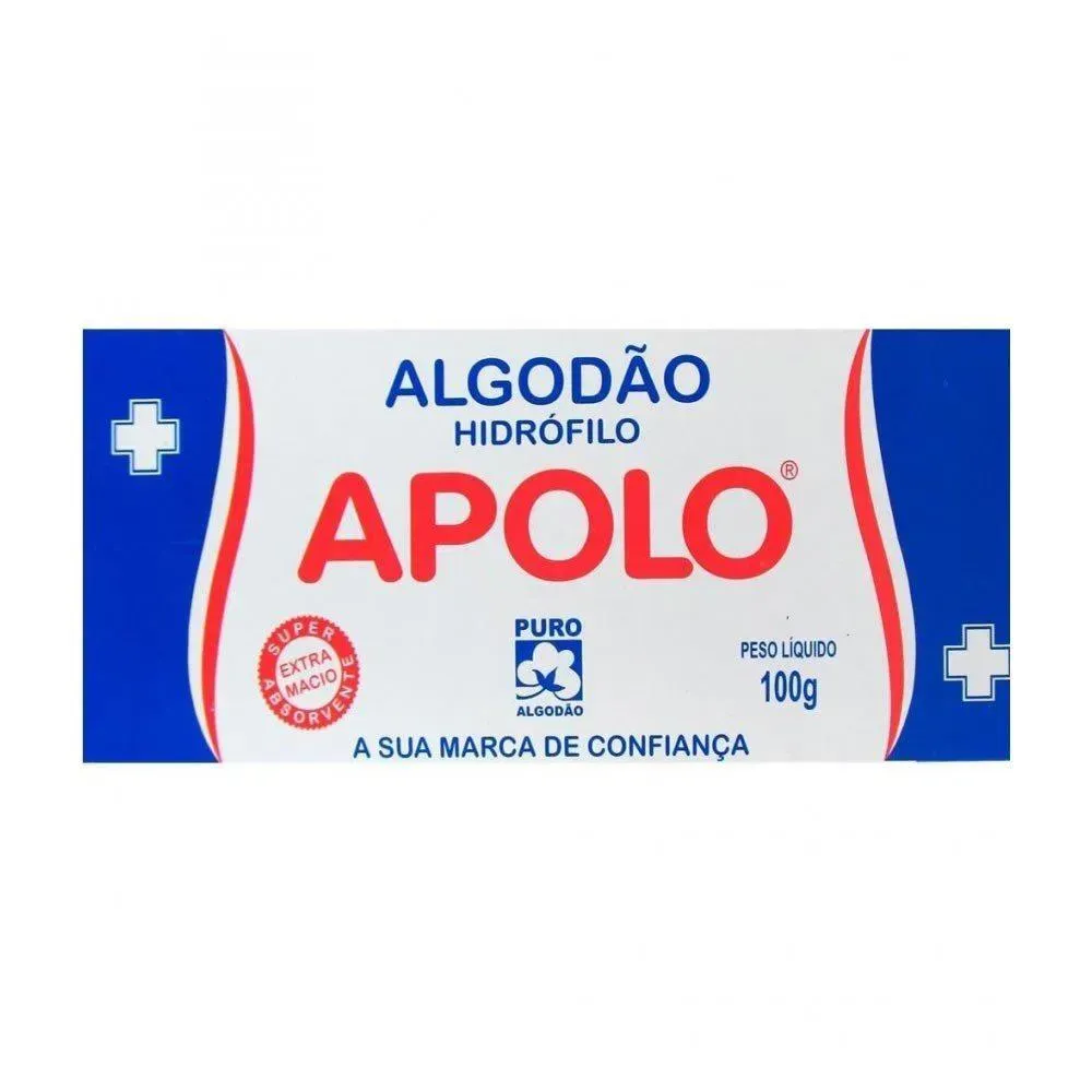 Imagem de Algodão Apolo Caixa Hidrofilo 100g