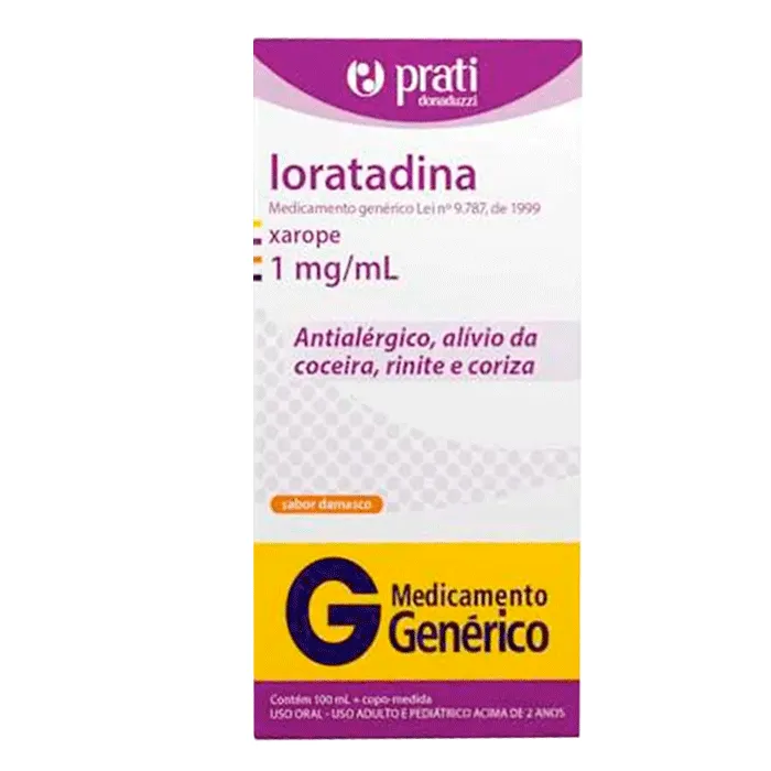 Imagem de Antialérgico Loratadina 1mg/ml Genérico Prati-Donaduzzi 100ml Xarope