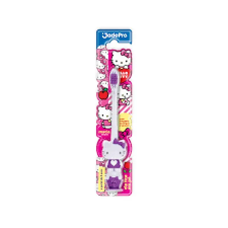 Imagem de Escova Dental Jadefrog 3d Hello Kitty Macia com Ventosa Macia