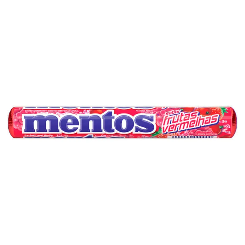 Imagem de Bala Mastigável Mentos Sabor Frutas Vermelhas 38g
