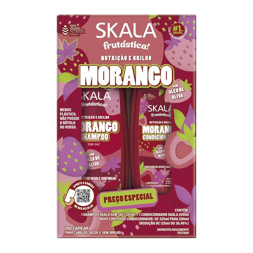 Imagem de Shampoo 325Ml + Condicionador 200Ml Skala Morango
