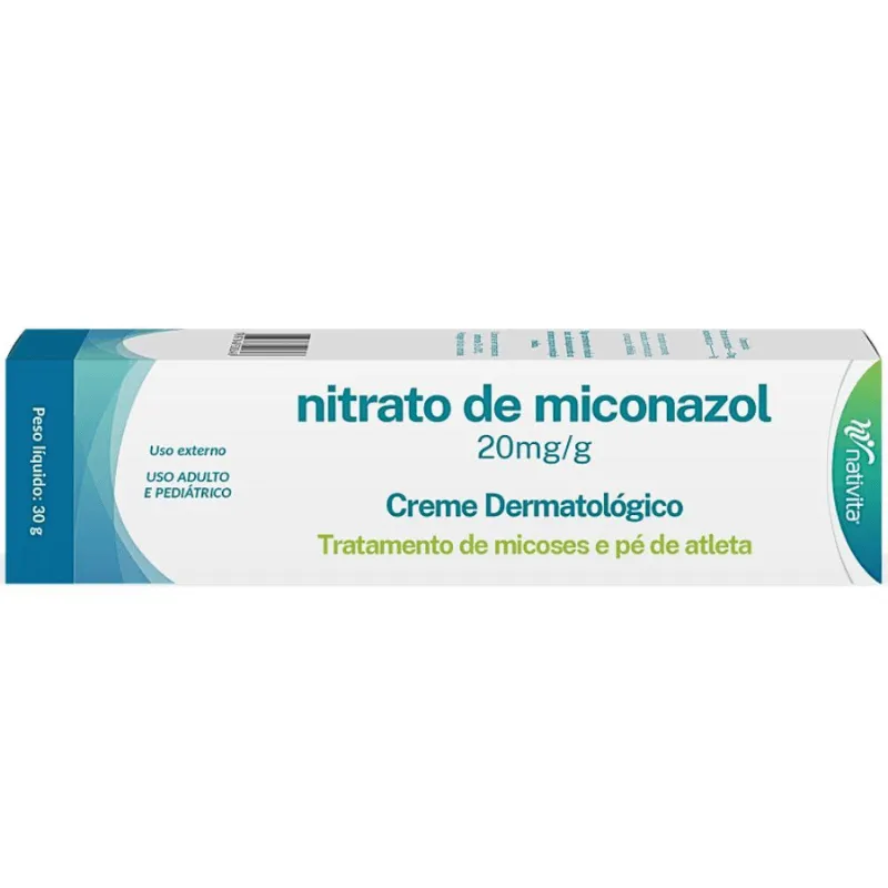 Imagem de Nitrato de Miconazol Creme 20mg 30g Nativita Genérico