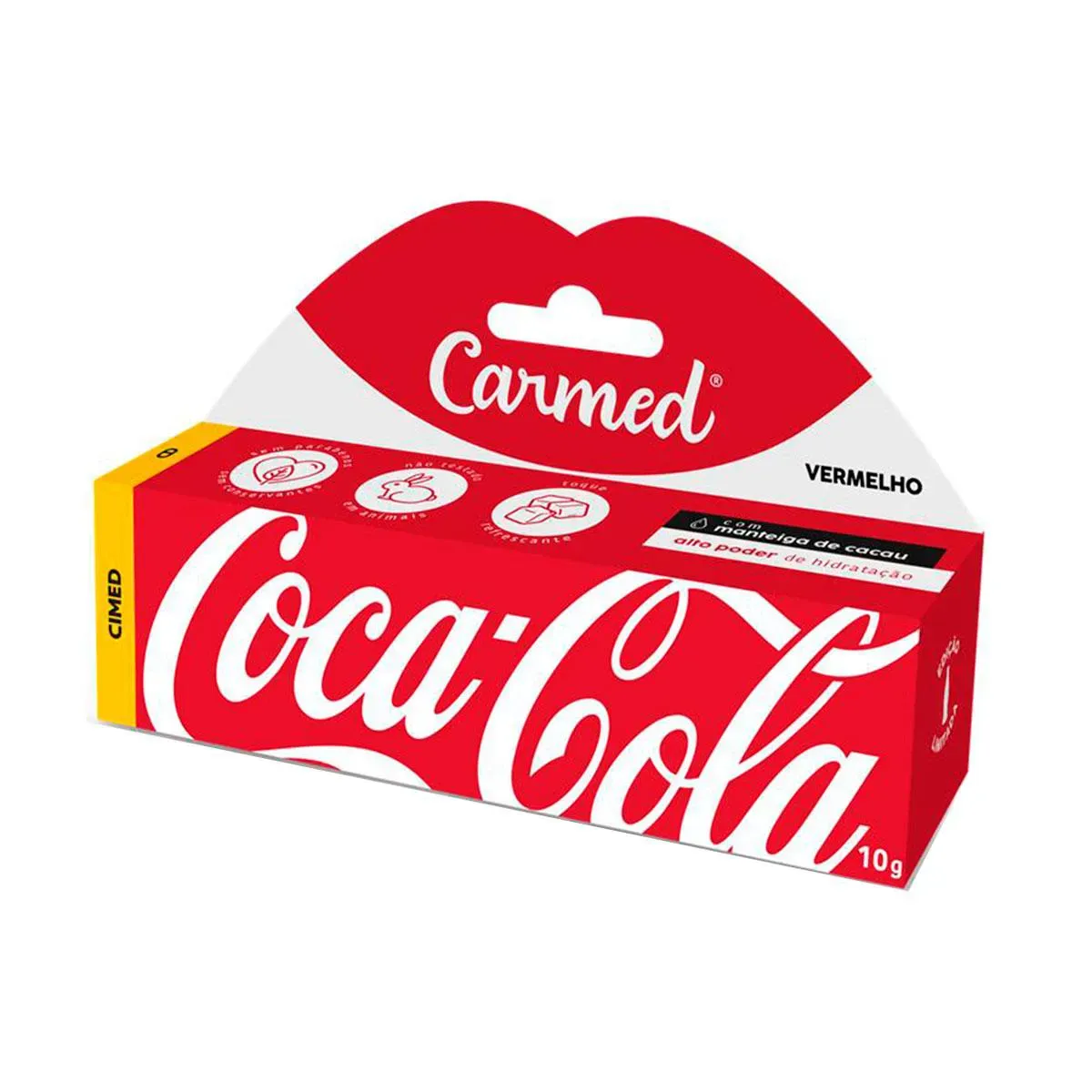 Imagem de Hidratante Labial Carmed Coca Cola Vermelho 10g