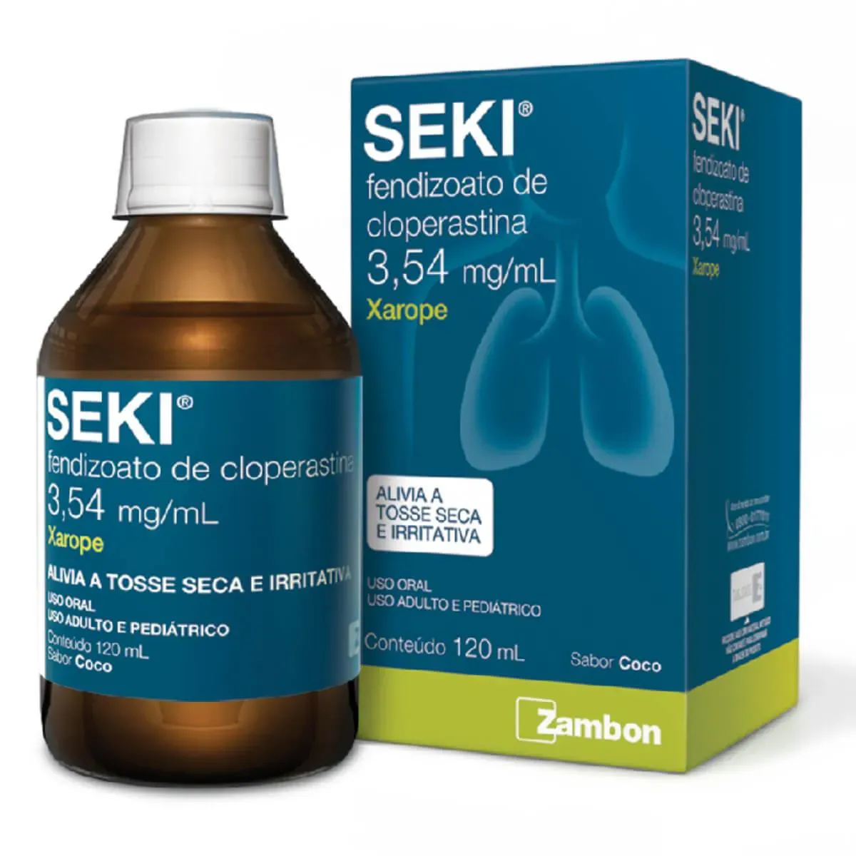 Imagem de Seki Fendizoato de Cloperastina 3,54mg/ml Sabor Coco Xarope 120ml