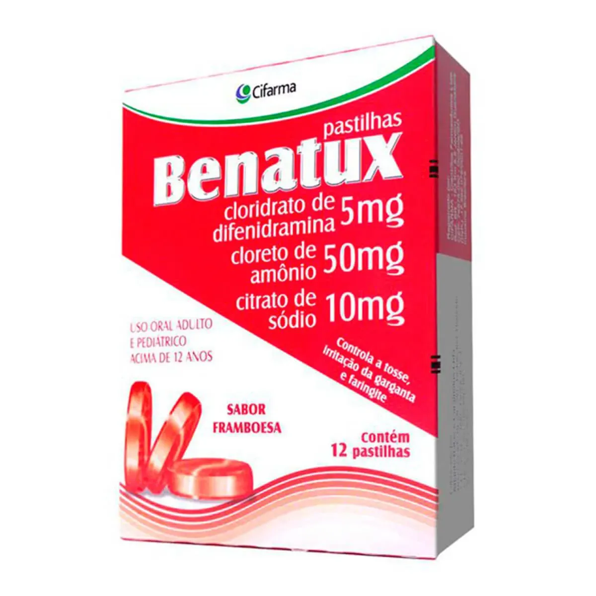 Imagem de Pastilha Benatux Sabor Framboesa 12 unidades