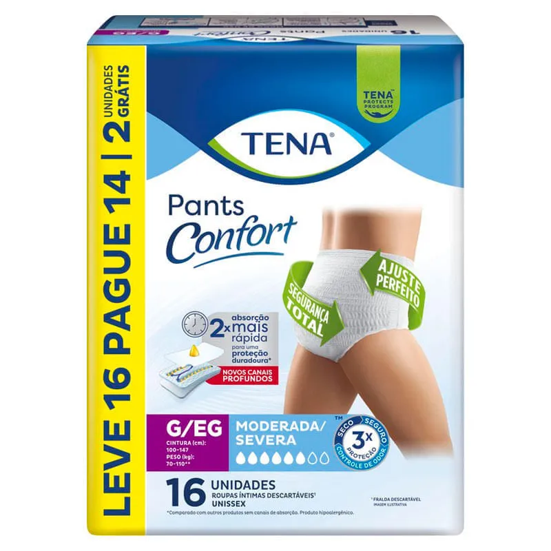 Imagem de Roupa Íntima Tena Pants Confort G/EG Leve 16 Pague 14 Unidades