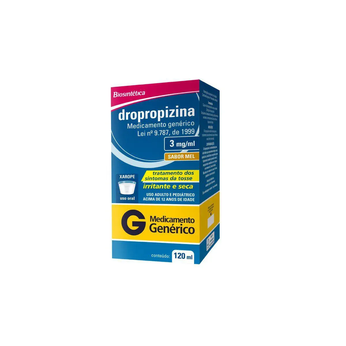 Imagem de Dropropizina 3,0mg/ml Xarope 120ml Aché Genérico