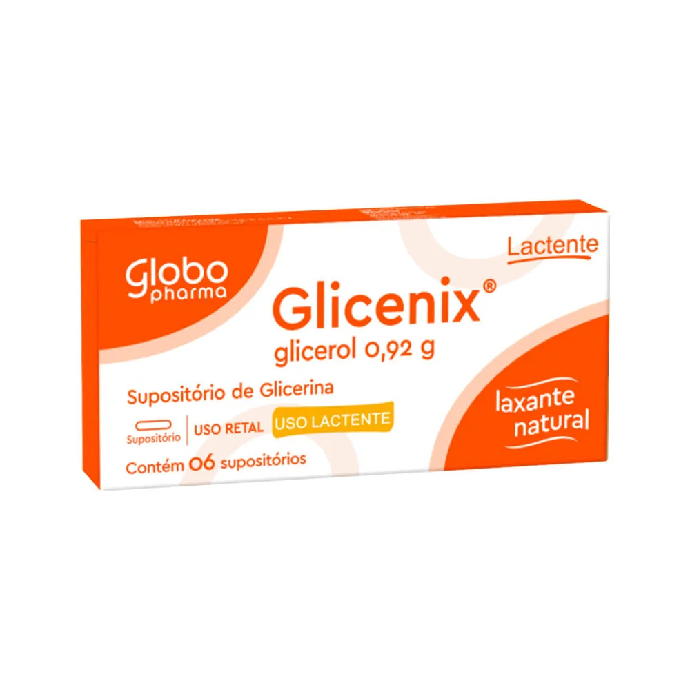 Imagem de Glicenix Supositorio De Glicerina 0,92gr Com 6 Lactante Globo Pharma