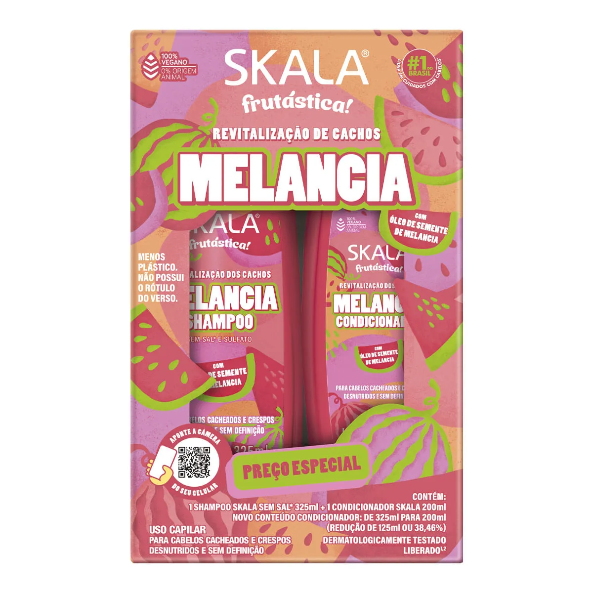 Imagem de Kit Shampoo 325ml + Condicionador 200ml Skala Frutástica Melancia
