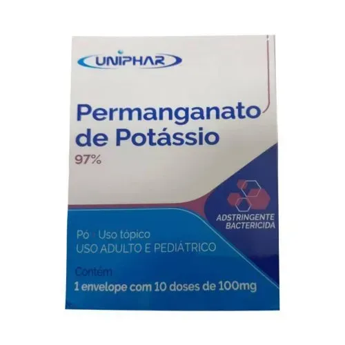 Imagem de Permanganato de Potássio 100mg Uniphar Envelope 10g