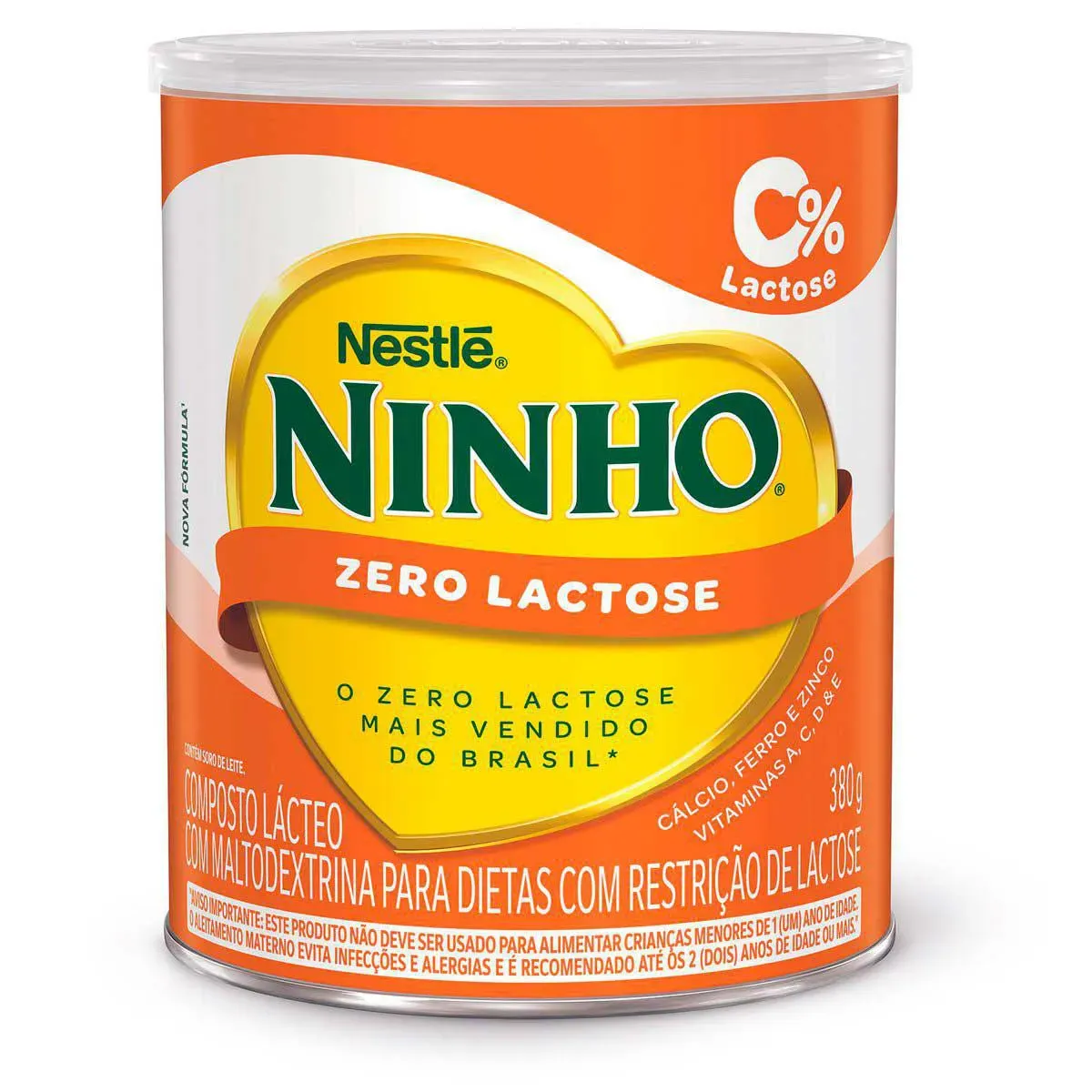 Imagem de Composto Lácteo Ninho Forti+ Zero Lactose Nestlé a partir de 1 ano 380g