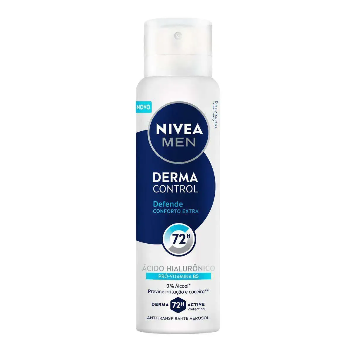 Imagem de Desodorante Antitranspirante Aerossol Nivea Men Derma Control Defende Masculino 72h 150ml