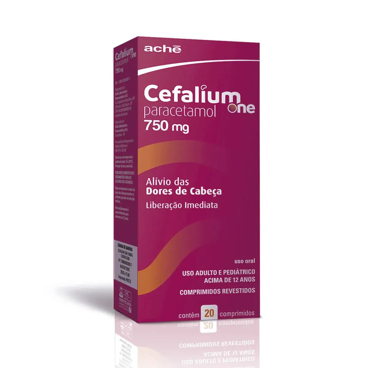 Imagem de Cefalium One Paracetamol 750mg 20 comprimidos