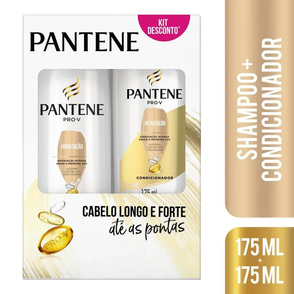 Imagem de SHAMPOO + CONDICIONADOR PANTENE HIDRATAçãO 175ML