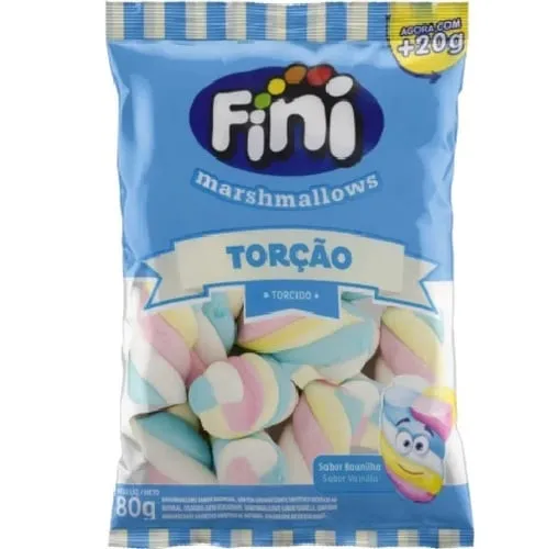 Imagem de Marshmallow Fini Torção Colorido 80g