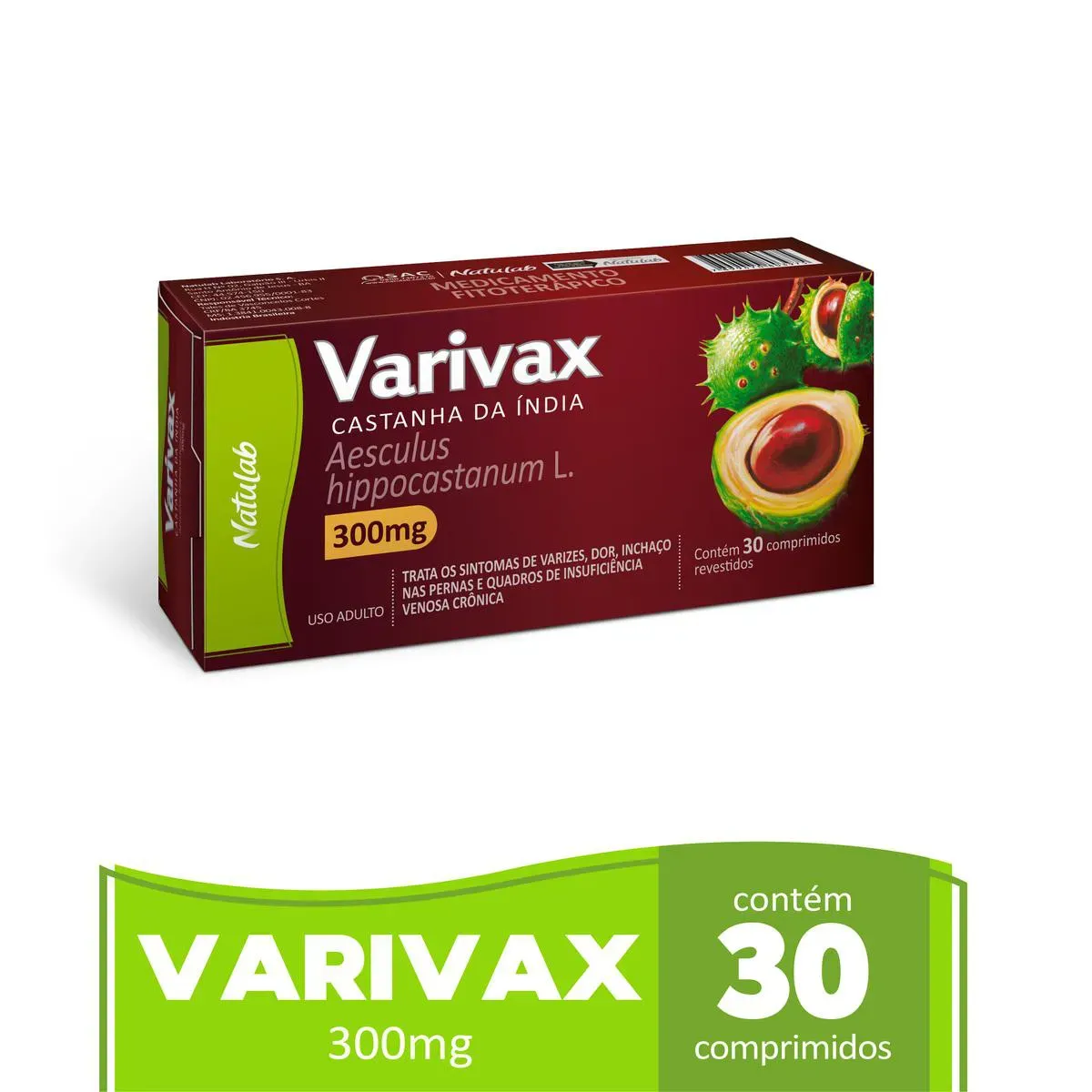 Imagem de Castanha da Índia Varivax 300mg com 30 comprimidos