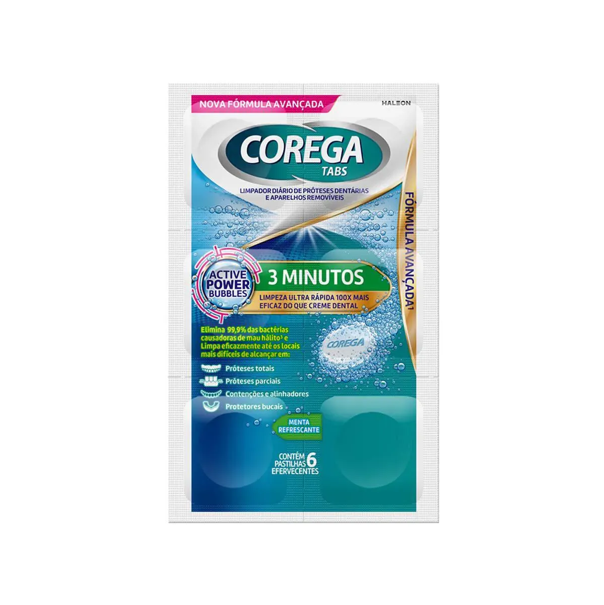 Imagem de Corega Tabs Limpeza 3 Minutos 6 Pastilhas