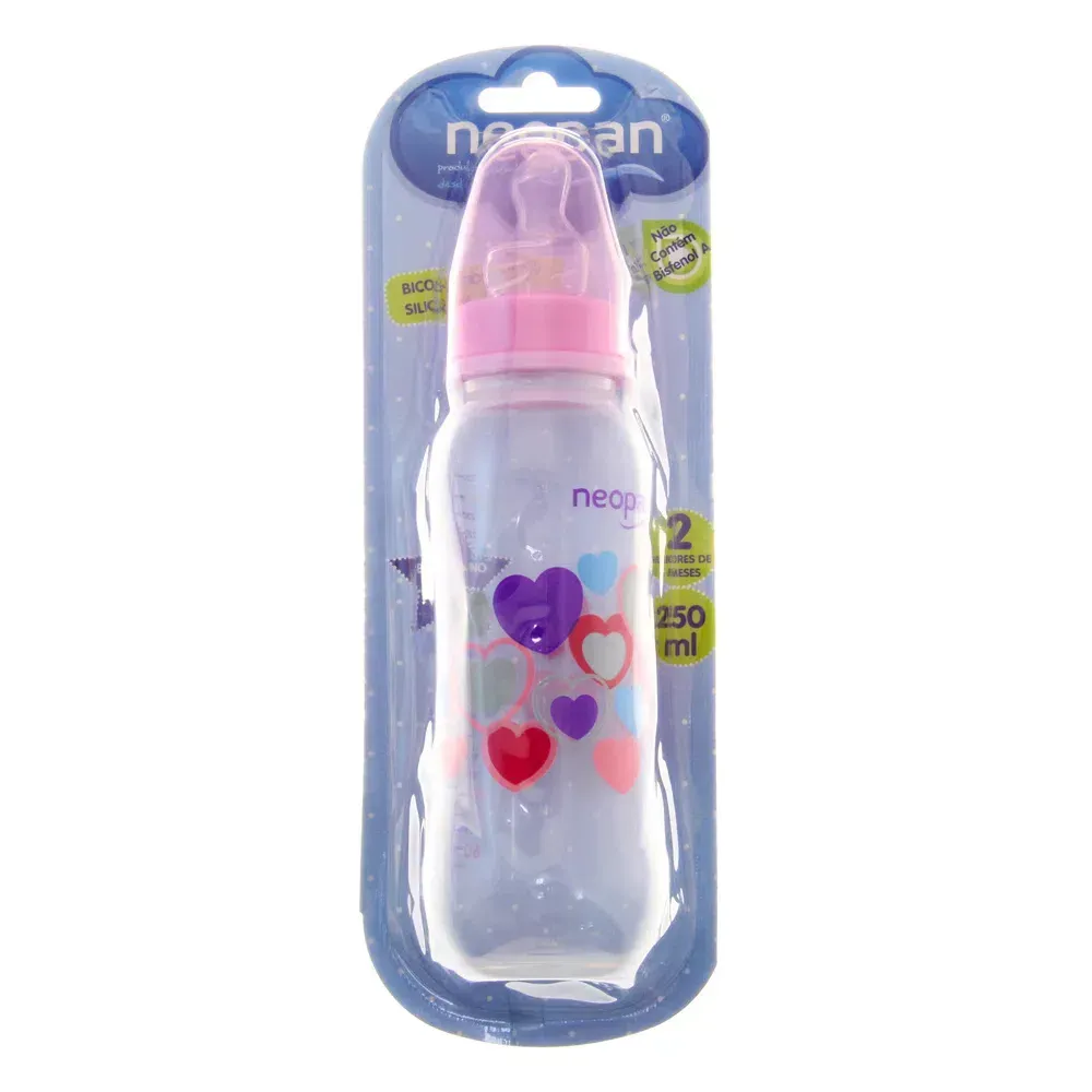 Imagem de Mamadeira Neopan Criativa Rosa 250ml