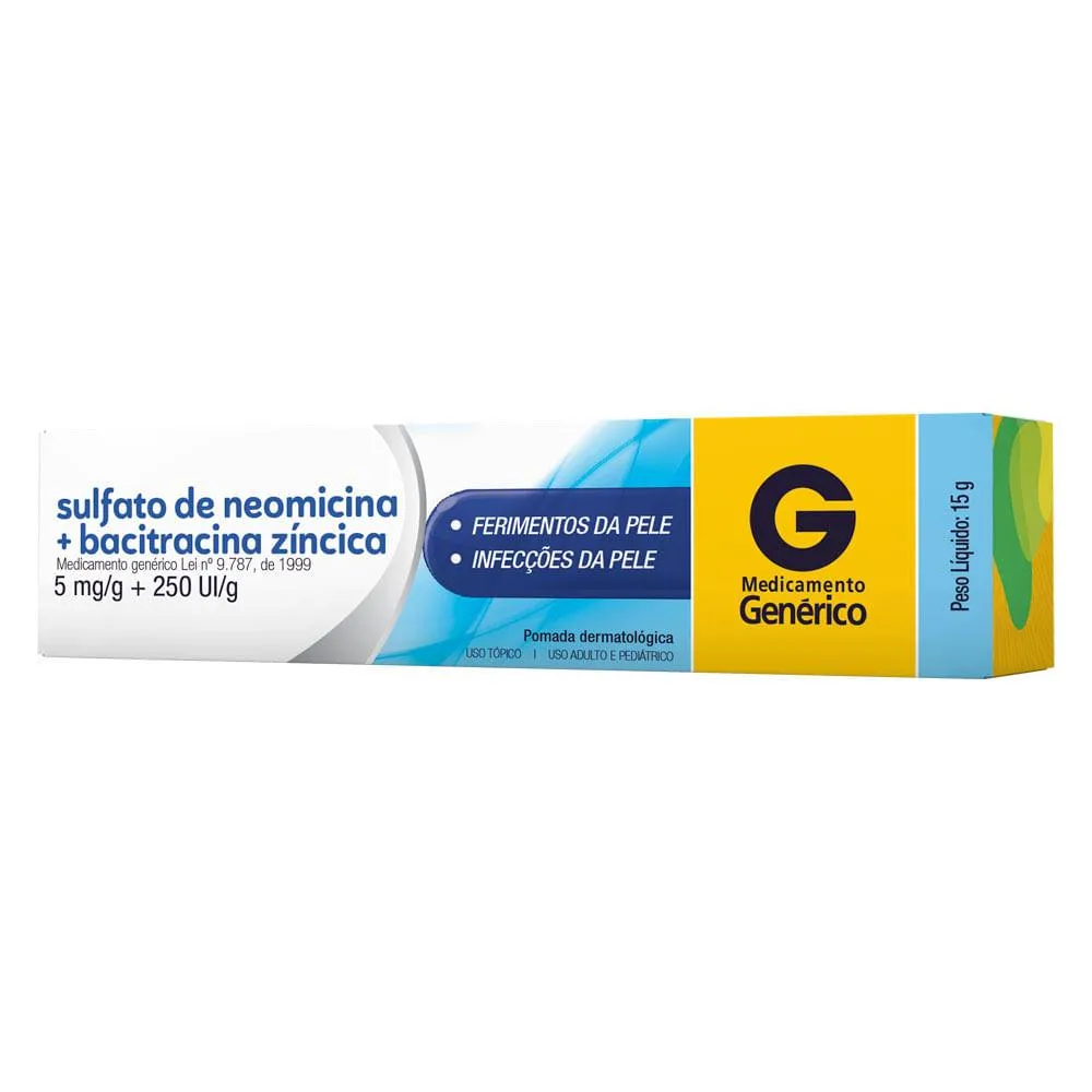 Imagem de Sulfato de Neomicina + Bacitracina Zíncica Pomada 10g