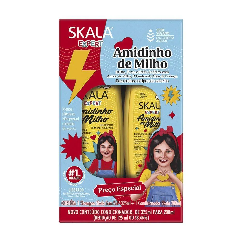 Imagem de Shampoo 325Ml + Condicionador 200Ml Skala Amidinho de Milho