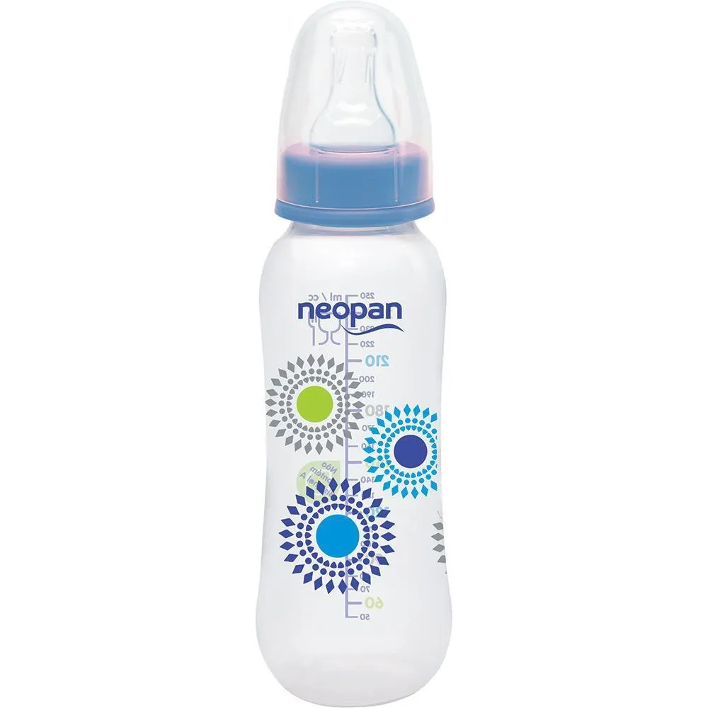Imagem de Mamadeira Neopan Tradicional Capacidade 250ml Criativa Azul com 1 Unidade