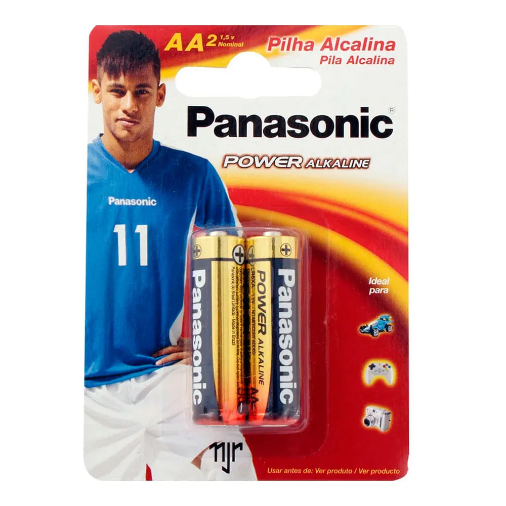 Imagem de Pilha Alcalina Panasonic Power Alkaline AA Pequena LR6 2 Unidades