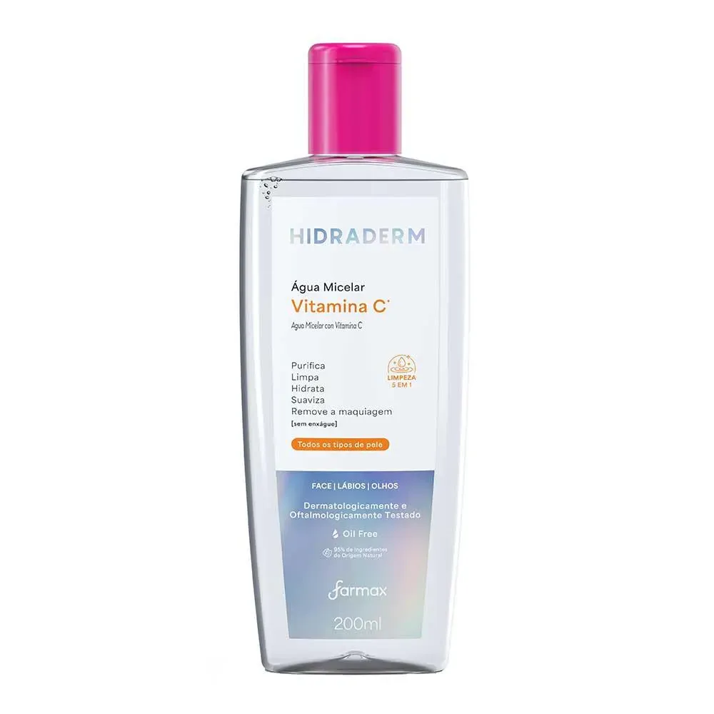 Imagem de Água Micelar com Vitamina C Hidraderm 200ml