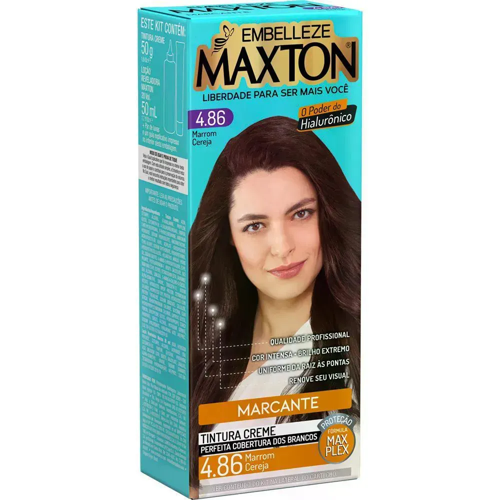 Imagem de Tintura Maxton 4.86 Marrom Cereja