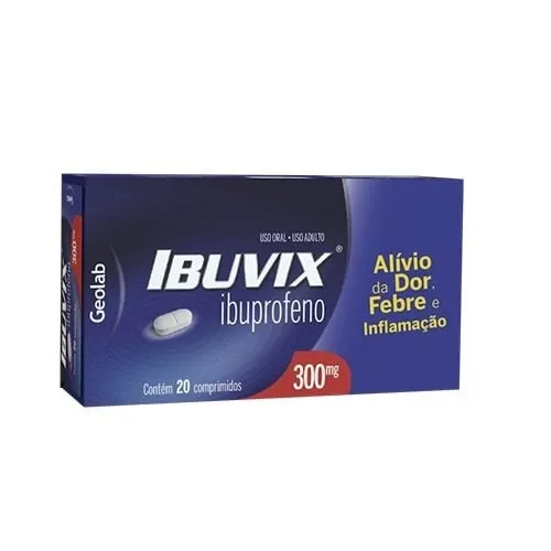 Imagem de Ibuvix Comprimido 300mg, caixa com 20 comprimidos