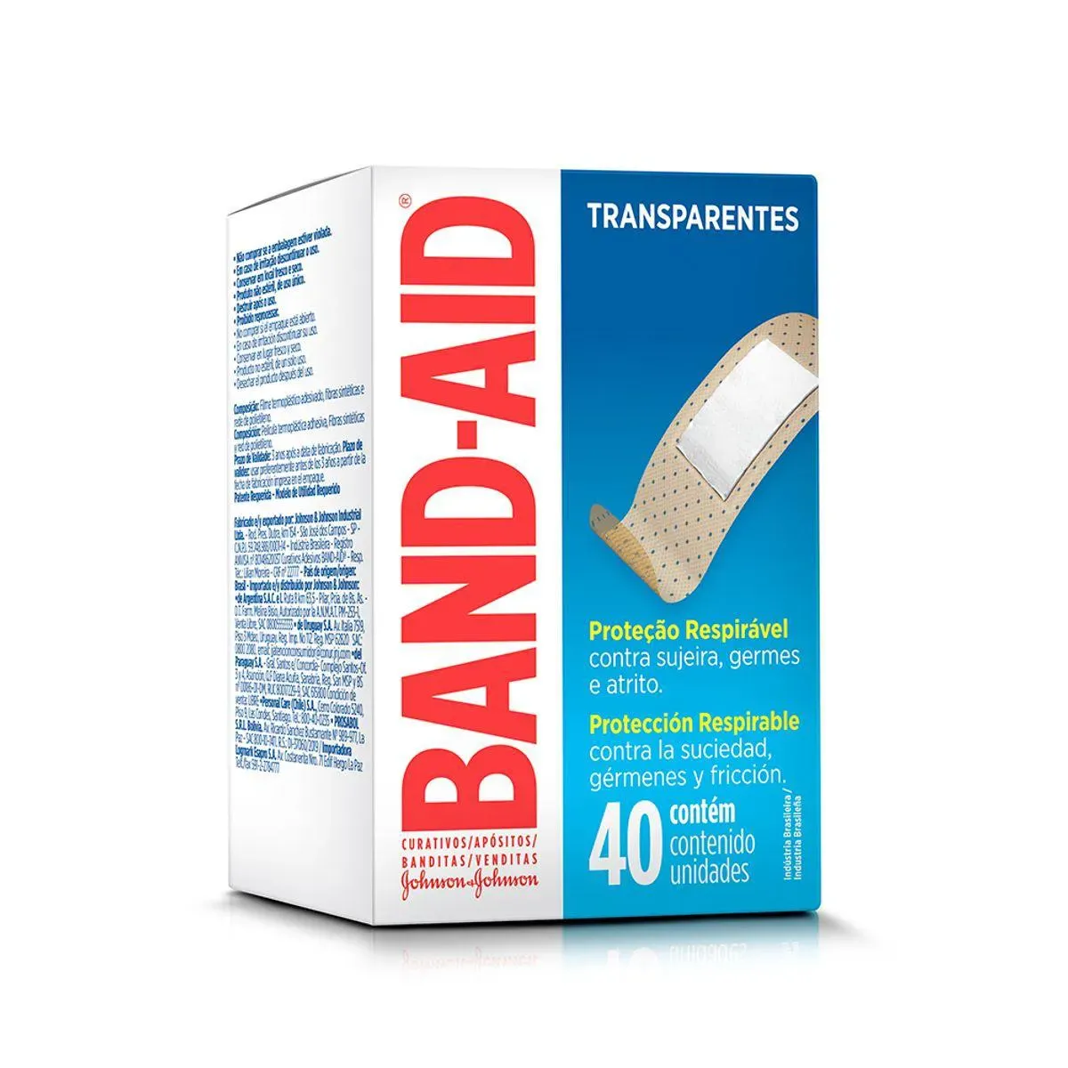 Imagem de Band-Aid Curativos Transparentes com 40 unidades