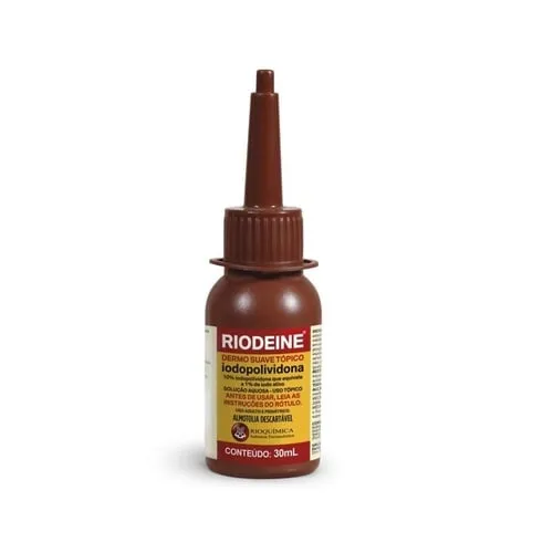Imagem de Antisséptico Riodeine frasco gotejador com 30mL de solução de uso dermatológico