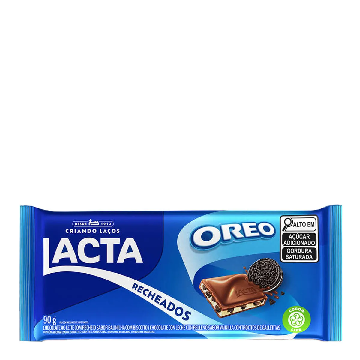Imagem de Chocolate Lacta ao Leite com Recheio de Oreo 90g