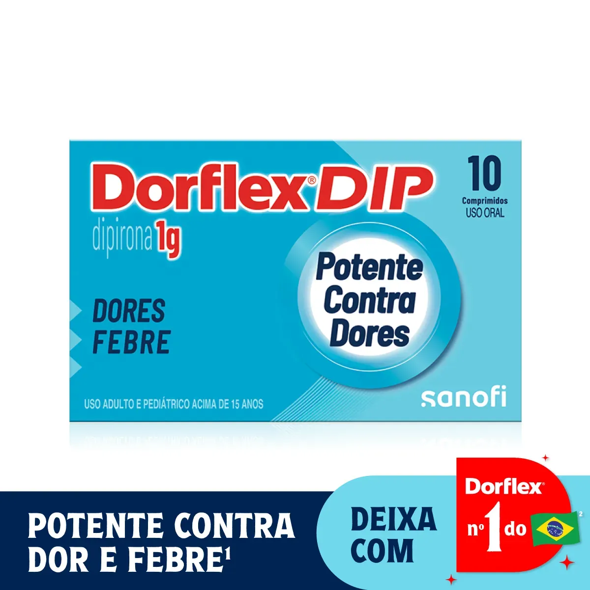 Imagem de Dorflex DIP Dipirona 1g 10 comprimidos
