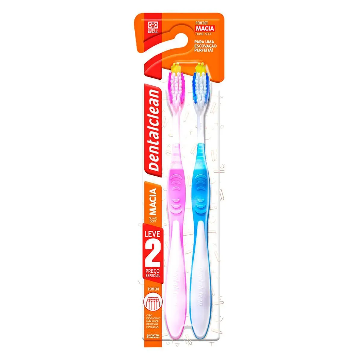 Imagem de Kit Escova de Dente Dentalclean Perfect 2 unidades