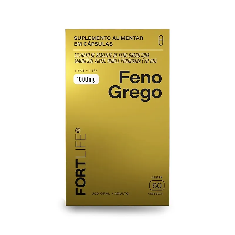 Imagem de Suplemento Alimentar Feno Grego 1000 mg Com 60 Cápsulas Fortlife