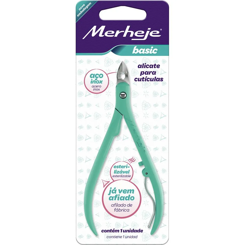 Imagem de Kit Merheje Basic Verde com 1 Alicate para Cutícula + 1 Pinça de Brinde
