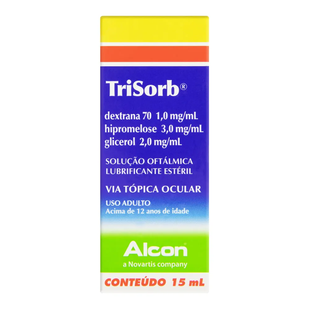 Imagem de Colírio Lubrificante Trisorb 1mg/ml + 3mg/ml + 2mg/ml 15ml