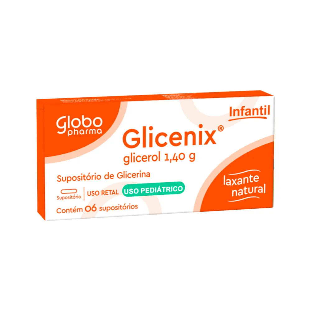 Imagem de Glicenix Supositorio De Glicerina 1,40gr Com 6 Infantil Globo Pharma