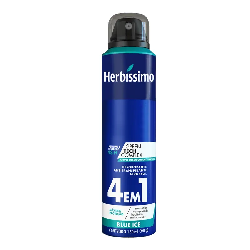 Imagem de Desodorante Aerosol Antitranspirante Herbissimo Blue Ice 150Ml
