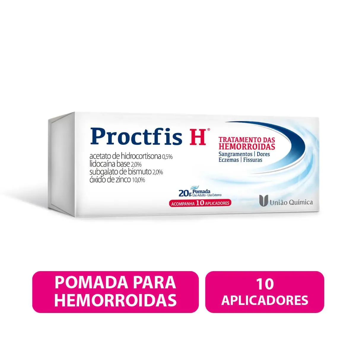 Imagem de Proctfis H 0,5% + 2,0% + 2,0% + 10,0% Pomada 20g e 10 aplicadores
