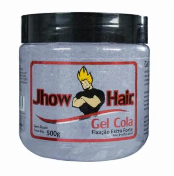 Imagem de Gel Cola Fixador Capilar Jhow Hair Fixação Extra Forte 500g