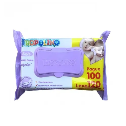 Imagem de Toalha Umedecida Tropolino Basic leve 120 pague 100 unidades